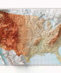 1911 United States of America shaded relief topographic map print with 3D effect fine art wall decor. VizCart from Vizart.