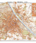 1948 Vienna (Austria) restored vintage city map reprinted on fine art paper. VizCart from VizArt.