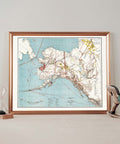 1898 Alaska (United States of America) restored vintage topographic map reprinted on fine art paper. VizCart from VizArt.