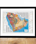 1963 Arabian Peninsula restored vintage geological map reprinted on fine art paper. VizCart from VizArt.