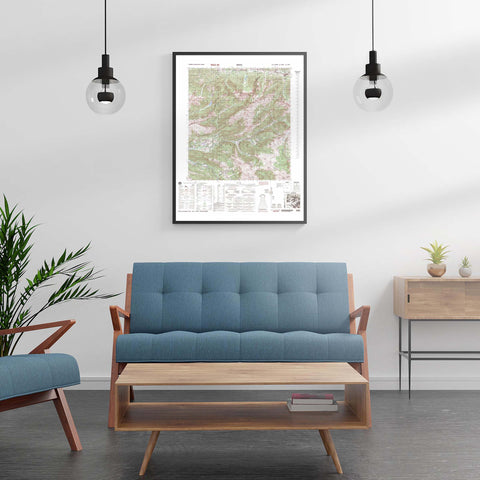 1987 Valley of Soča (Slovenia) restored vintage topographic map reprinted on fine art paper. VizCart from VizArt.