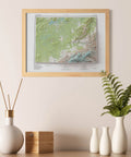 1982 Denali National Park Alaska topographic shaded relief map print with 3D effect fine art wall decor. VizCart from Vizart