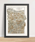 1904 Dolomites (Italy) restored vintage topographic map reprinted on fine art paper. VizCart from VizArt.