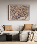 Dolomites (Italy) 1911 topographic restored antique shaded relief map print on fine art paper wall decor