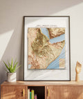 1937 Eastern Africa shaded relief topographic map print with 3D effect fine art wall decor. VizCart from Vizart.