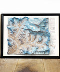 1957 Everest (Himalaya) shaded relief map print with 3D effect fine art wall decor. VizCart from Vizart.