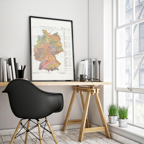 1995 Germany restored vintage soil map reprinted on fine art paper. VizCart from VizArt.