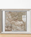 1887 Gran Sasso d'Italia (Italy) restored vintage topographic map reprinted on fine art paper. VizCart from VizArt.