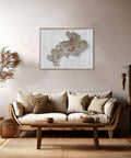 Hautes-Alpes (France) 1909 topographic restored antique shaded relief map print on fine art paper wall decor