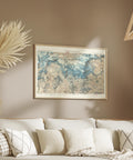 1928 Matterhorn and Mount Rosa (Italy) restored vintage topographic map reprinted on fine art paper. VizCart from VizArt.