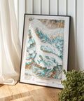 Mt Bear (Alaska, USA), Topographic map - 1966, 2D printed shaded relief map with 3D effect of a 1966 topographic map of Mt Bear (Alaska, USA). Shop our beautiful fine art printed maps on supreme Cotton paper. Vintage maps digitally restored and enhanced with a 3D effect. VizCart from Vizart