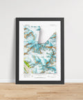 Mt Fairweather (Alaska, USA), Topographic map - 1966, 2D printed shaded relief map with 3D effect of a 1966 topographic map of Mt Fairweather (Alaska, USA). Shop our beautiful fine art printed maps on supreme Cotton paper. Vintage maps digitally restored and enhanced with a 3D effect. VizCart from Vizart