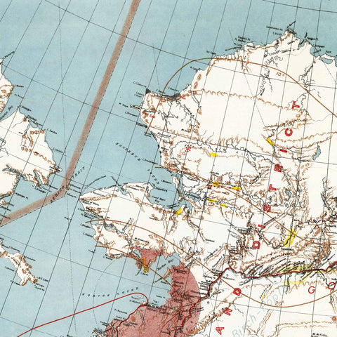 1898 Alaska (United States of America) restored vintage topographic map reprinted on fine art paper. VizCart from VizArt.