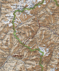 1930 Aosta and Turin (Italy) restored vintage topographic map reprinted on fine art paper. VizCart from VizArt.