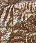 Aosta and Turin (Italy), Topographic map - 1930, 2D printed shaded relief map with 3D effect of a 1930 topographic map of Aosta and Turin (Italy). Shop our beautiful fine art printed maps on supreme Cotton paper. Vintage maps digitally restored and enhanced with a 3D effect. VizCart from Vizart