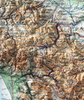 Basilicata (Italy), Topographic map - 1930, 2D printed shaded relief map with 3D effect of a 1930 topographic map of Basilicata (Italy). Shop our beautiful fine art printed maps on supreme Cotton paper. Vintage maps digitally restored and enhanced with a 3D effect. VizCart from Vizart