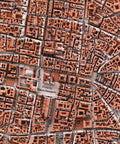 Bologna (Italy), City map - 1890, 2D printed shaded relief map with 3D effect of a 1890 city map of Bologna. Shop our beautiful fine art printed maps on supreme Cotton paper. Vintage maps digitally restored and enhanced with a 3D effect. VizCart from Vizart