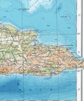 1967 Cuba restored vintage topographic map reprinted on fine art paper. VizCart from VizArt.