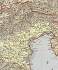 1922 Italy restored vintage topographic map reprinted on fine art paper. VizCart from VizArt.