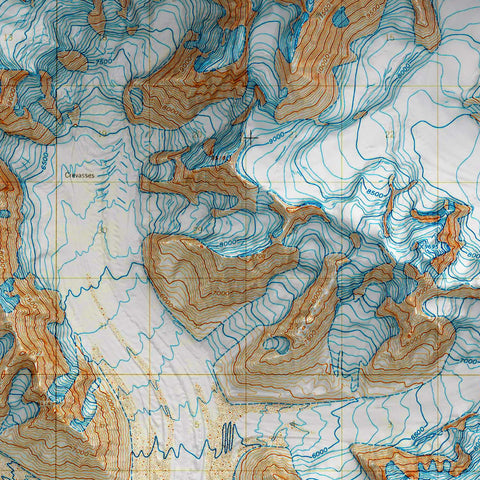 Mt Bona (Alaska, USA), Topographic map - 1966, 2D printed shaded relief map with 3D effect of a 1966 topographic map of Mt Bona (Alaska, USA). Shop our beautiful fine art printed maps on supreme Cotton paper. Vintage maps digitally restored and enhanced with a 3D effect. VizCart from Vizart