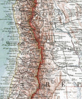 1925 Patagonia restored vintage topographic map reprinted on fine art paper. VizCart from VizArt.