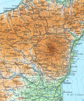 1943 Sicily (Italy) restored vintage topographic map reprinted on fine art paper. VizCart from VizArt.