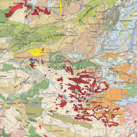 1966 Spanish peninsula and Baleares restored vintage soil map reprinted on fine art paper. VizCart from VizArt.