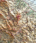 Abruzzo and Molise (Italy), Topographic map - 1928, 2D printed shaded relief map with 3D effect of a 1928 topographic map of Abruzzo and Molise (Italy). Shop our beautiful fine art printed maps on supreme Cotton paper. Vintage maps digitally restored and enhanced with a 3D effect. VizCart from Vizart