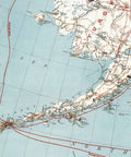 1898 Alaska (United States of America) restored vintage topographic map reprinted on fine art paper. VizCart from VizArt.