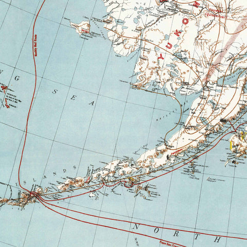 1898 Alaska (United States of America) restored vintage topographic map reprinted on fine art paper. VizCart from VizArt.