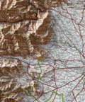 Aosta and Turin (Italy), Topographic map - 1930, 2D printed shaded relief map with 3D effect of a 1930 topographic map of Aosta and Turin (Italy). Shop our beautiful fine art printed maps on supreme Cotton paper. Vintage maps digitally restored and enhanced with a 3D effect. VizCart from Vizart