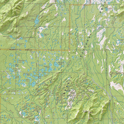 1982 Denali National Park Alaska topographic shaded relief map print with 3D effect fine art wall decor. VizCart from Vizart
