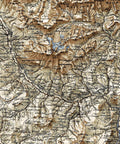 1904 Dolomites (Italy) restored vintage topographic map reprinted on fine art paper. VizCart from VizArt.
