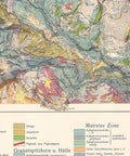1939 Grossglockner (Austria) restored vintage geological map reprinted on fine art paper. VizCart from VizArt.
