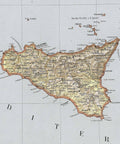 1922 Italy restored vintage topographic map reprinted on fine art paper. VizCart from VizArt.