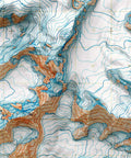 Mt Bear (Alaska, USA), Topographic map - 1966, 2D printed shaded relief map with 3D effect of a 1966 topographic map of Mt Bear (Alaska, USA). Shop our beautiful fine art printed maps on supreme Cotton paper. Vintage maps digitally restored and enhanced with a 3D effect. VizCart from Vizart