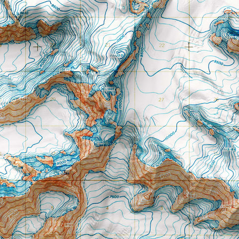 Mt Bear (Alaska, USA), Topographic map - 1966, 2D printed shaded relief map with 3D effect of a 1966 topographic map of Mt Bear (Alaska, USA). Shop our beautiful fine art printed maps on supreme Cotton paper. Vintage maps digitally restored and enhanced with a 3D effect. VizCart from Vizart