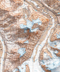 Mt Denali (Alaska, USA), Topographic map - 1964, 2D printed shaded relief map with 3D effect of a 1964 topographic map of Mt Denali (Alaska, USA). Shop our beautiful fine art printed maps on supreme Cotton paper. Vintage maps digitally restored and enhanced with a 3D effect. VizCart from Vizart