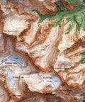 Mt Whitney (California, USA), Topographic map - 1960, 2D printed shaded relief map with 3D effect of a 1960 topographic map of Mt Whitney (California, USA). Shop our beautiful fine art printed maps on supreme Cotton paper. Vintage maps digitally restored and enhanced with a 3D effect. VizCart from Vizart