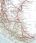 1925 Patagonia restored vintage topographic map reprinted on fine art paper. VizCart from VizArt.