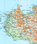 1943 Sicily (Italy) restored vintage topographic map reprinted on fine art paper. VizCart from VizArt.