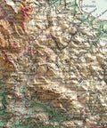 Abruzzo and Molise (Italy), Topographic map - 1928, 2D printed shaded relief map with 3D effect of a 1928 topographic map of Abruzzo and Molise (Italy). Shop our beautiful fine art printed maps on supreme Cotton paper. Vintage maps digitally restored and enhanced with a 3D effect. VizCart from Vizart