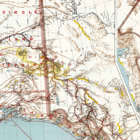 1898 Alaska (United States of America) restored vintage topographic map reprinted on fine art paper. VizCart from VizArt.
