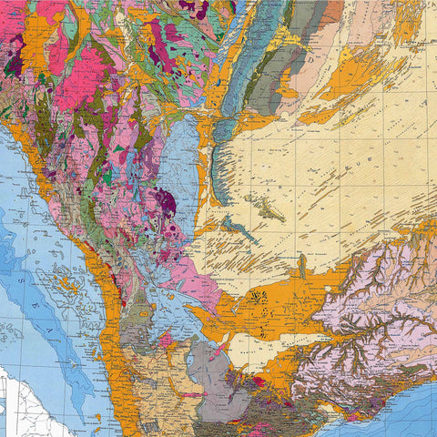 1963 Arabian Peninsula restored vintage geological map reprinted on fine art paper. VizCart from VizArt.