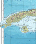 1967 Cuba restored vintage topographic map reprinted on fine art paper. VizCart from VizArt.