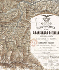 1887 Gran Sasso d'Italia (Italy) restored vintage topographic map reprinted on fine art paper. VizCart from VizArt.