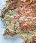 Iberian Peninsula, Topographic map - 1956, 2D printed shaded relief map with 3D effect of a 1956 topographic map of Iberian Peninsula. Shop our beautiful fine art printed maps on supreme Cotton paper. Vintage maps digitally restored and enhanced with a 3D effect. VizCart from Vizart