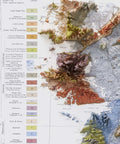 1962 Ireland shaded relief geological map print with 3D effect fine art wall decor. VizCart from Vizart.