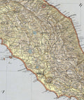1922 Italy restored vintage topographic map reprinted on fine art paper. VizCart from VizArt.