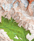 Mt Blackburn (Alaska, USA), Topographic map - 1966, 2D printed shaded relief map with 3D effect of a 1966 topographic map of Mt Blackburn (Alaska, USA). Shop our beautiful fine art printed maps on supreme Cotton paper. Vintage maps digitally restored and enhanced with a 3D effect. VizCart from Vizart